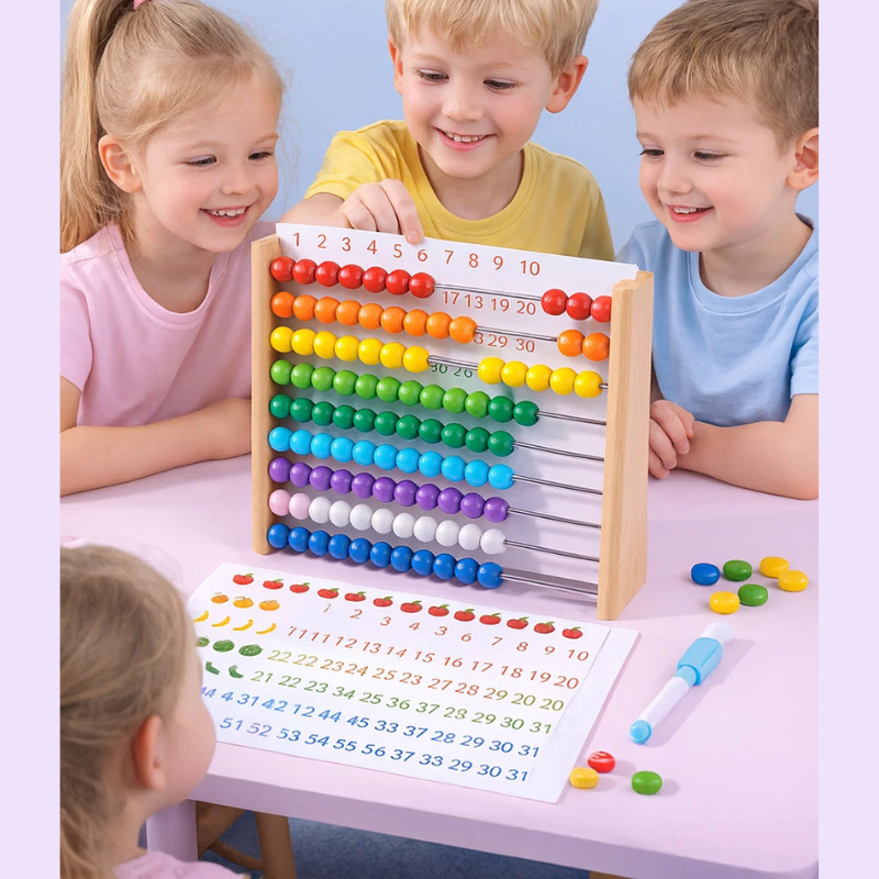 Woods™ - Drewniane liczydło - Edukacyjne zabawki matematyczne