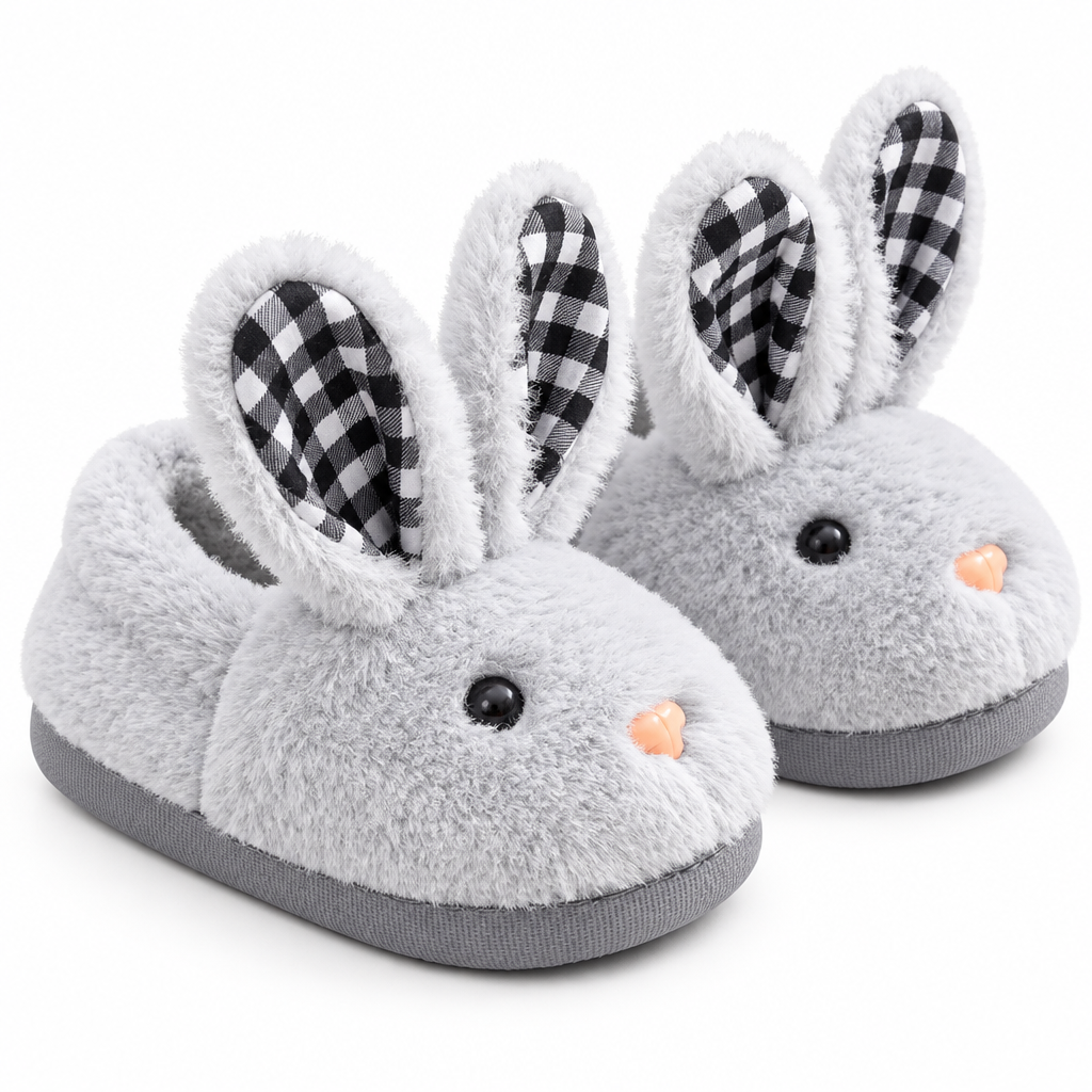 BunnyToes – Miękkie i ciepłe – pluszowe kapcie w kształcie królików