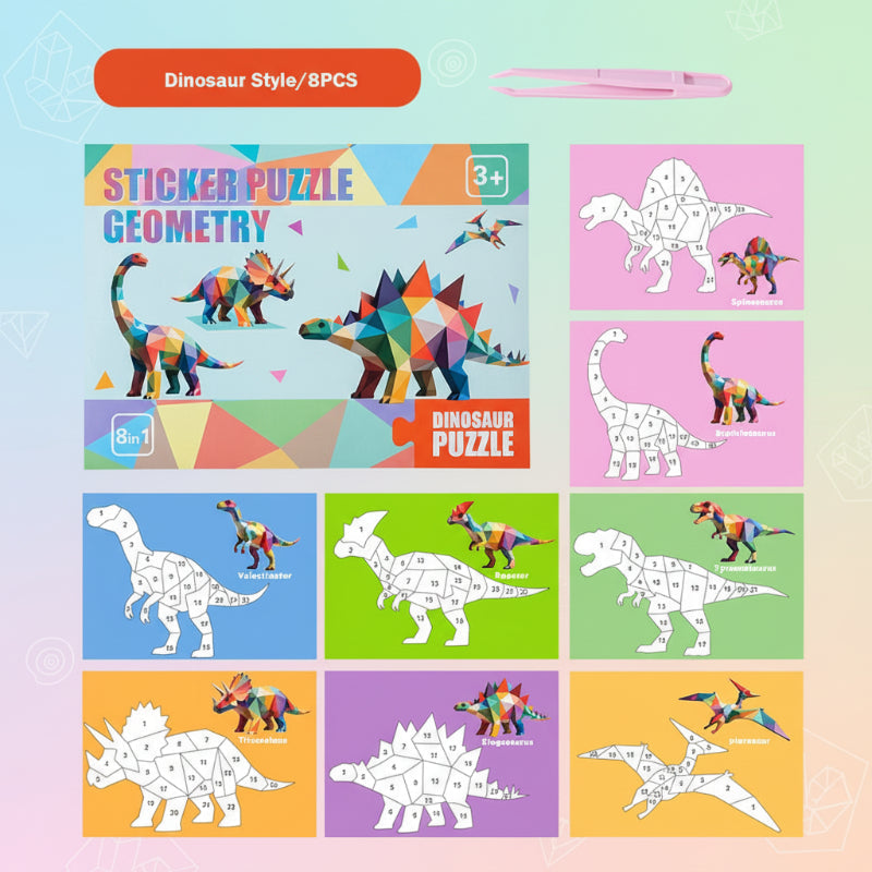3D Sticker Puzzle – Kreatywne i edukacyjne – geometryczna układanka 3D