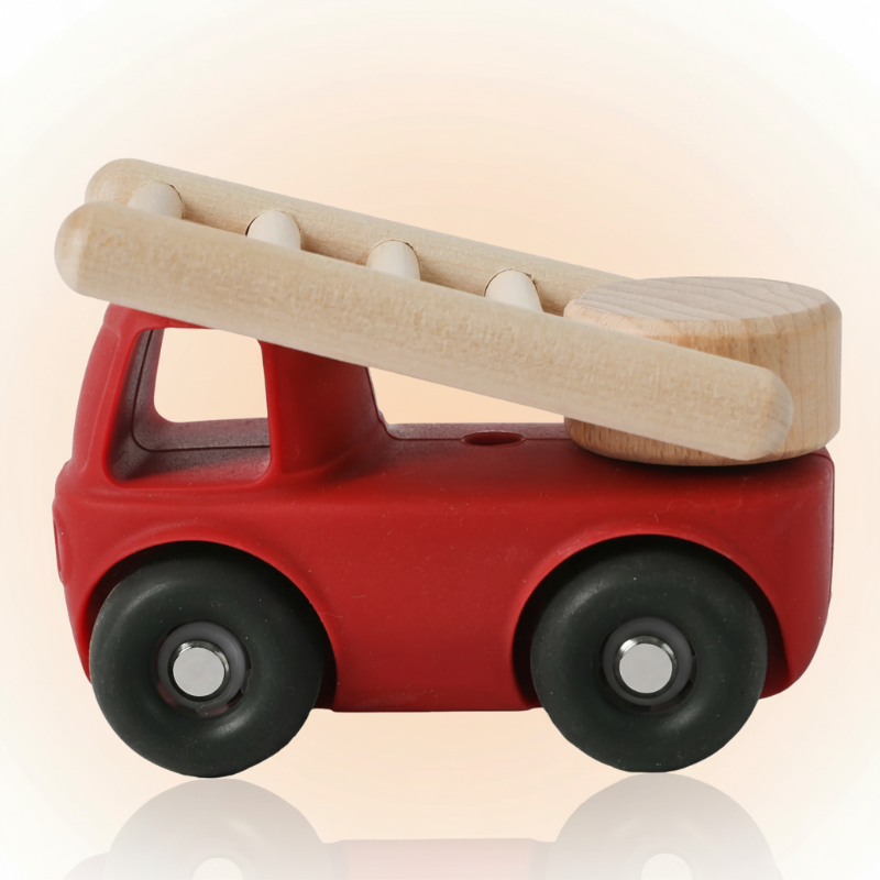 Montessori Silicone Toy Car – Bezpieczne i przyjazne dla ząbków – silikonowa zabawka do gryzienia w kształcie pojazdu