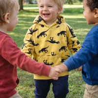 Thumbnail for DinoStyle – Ciepła i oddychająca bluza z kapturem z nadrukiem triceratopsa