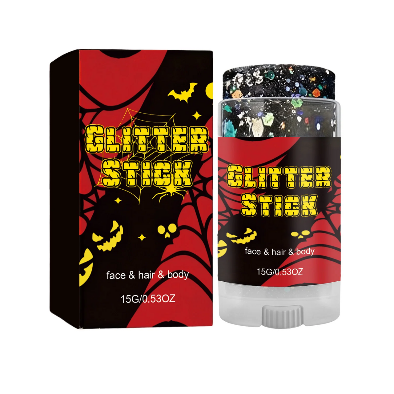 GlitterPop – Błyszczący i uroczysty – brokatowy sztyft na Halloween do twarzy, włosów i ciała