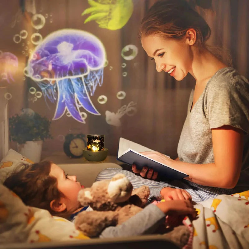 CosmoGlow – Marzycielski i kreatywny – lampka nocna Galaxy Projector z obrotem o 360°