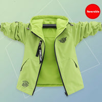 Thumbnail for Reversible Kids Jacket – Wodoodporna i wiatroszczelna – lekka kurtka