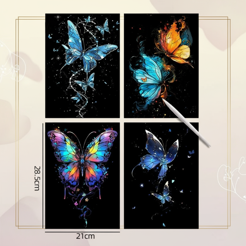 GlowArt – Glow-in-the-dark – zestaw kart zdrapek