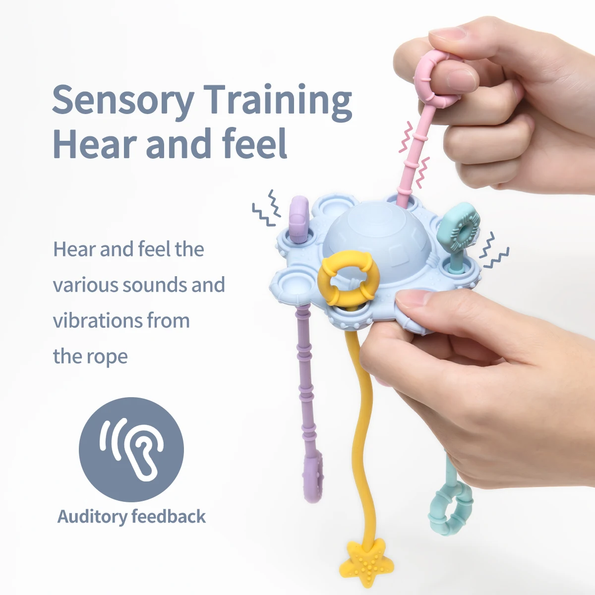 HappyHands – Zmysłowe i Montessori – sensoryczna sznurkowa zabawka