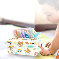 Thumbnail for KleurenKracht – Rozwój i zmysły - Pudełko na chusteczki sensoryczne Montessori