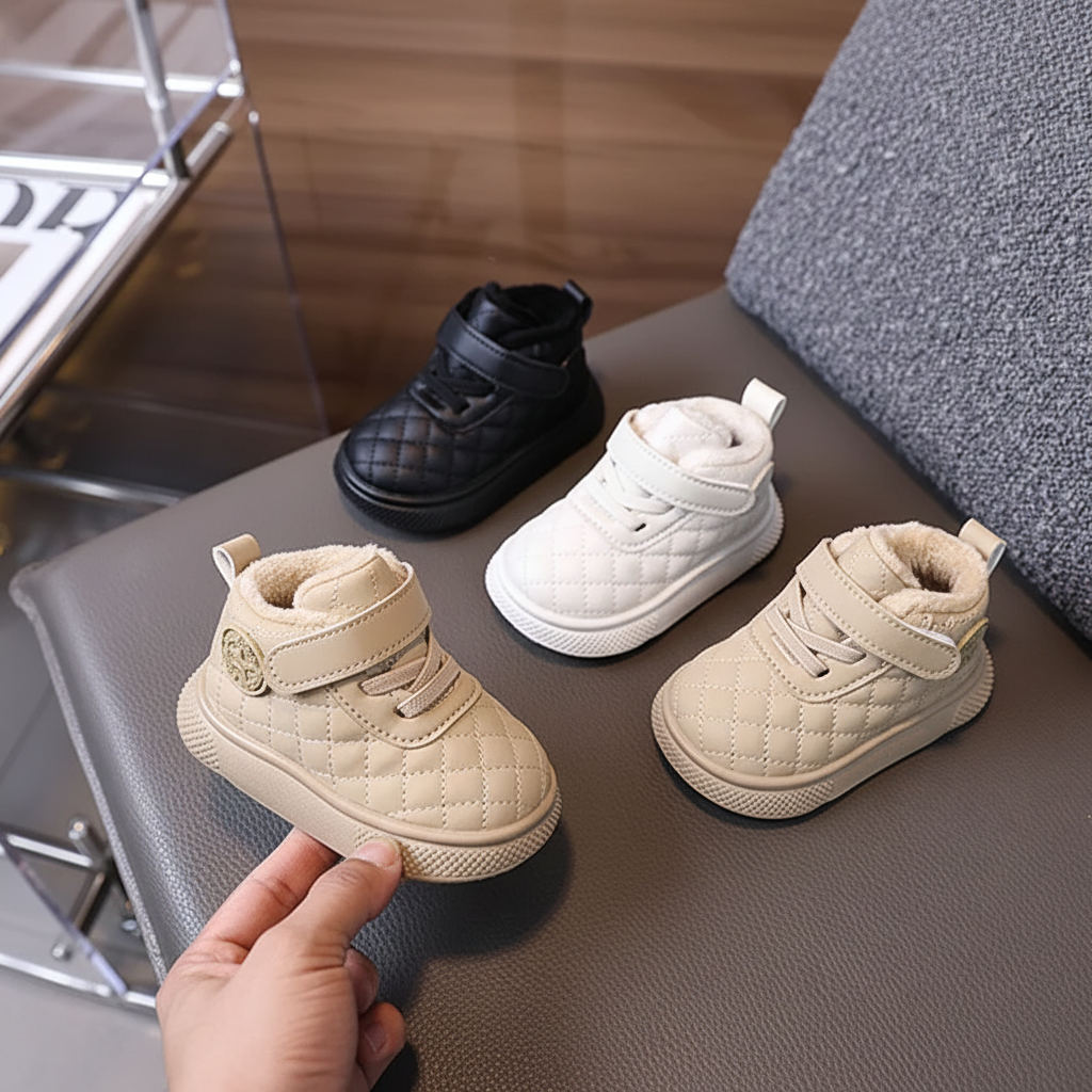 WarmWalk – Wygodne i modne – dziecięce buty zimowe z pluszową wyściółką