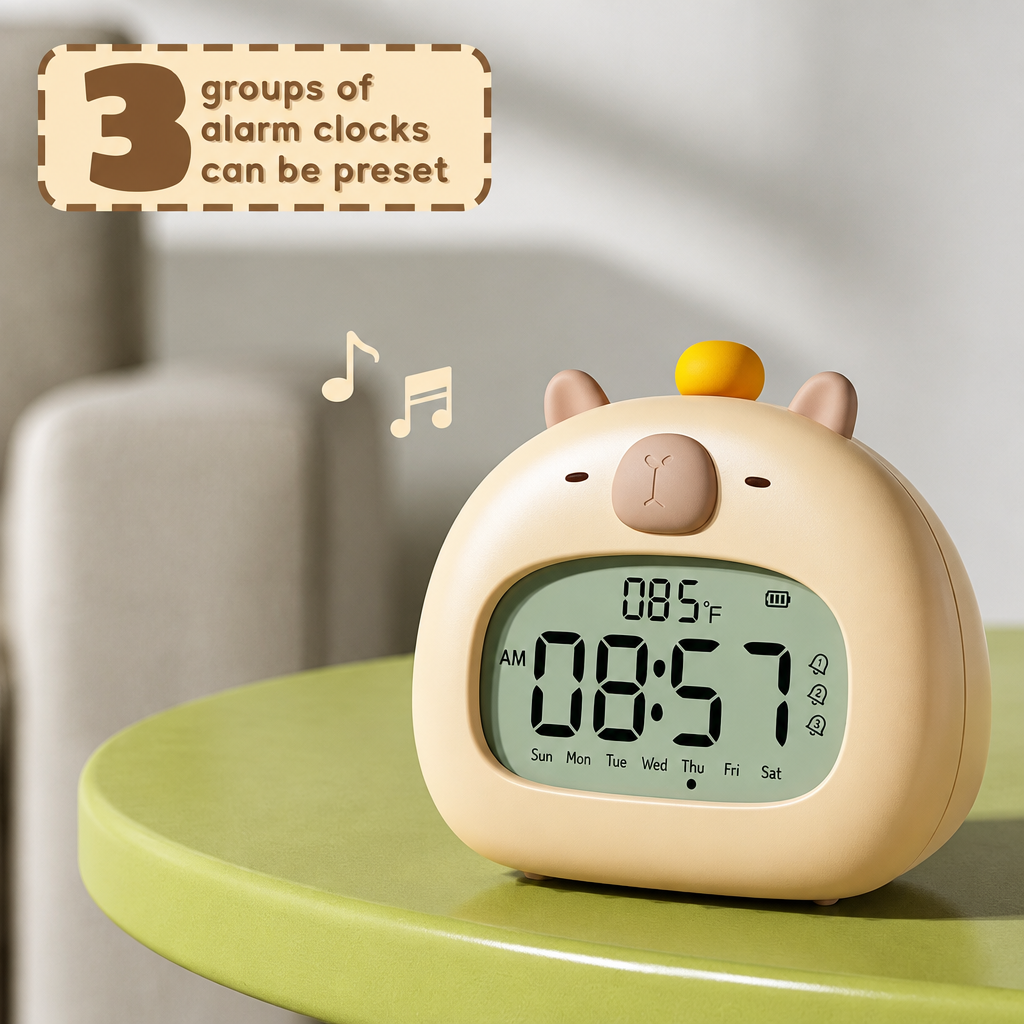 CappyClock – Niedlich & vielseitig – Digitaler Kinderwecker mit Nachtlicht