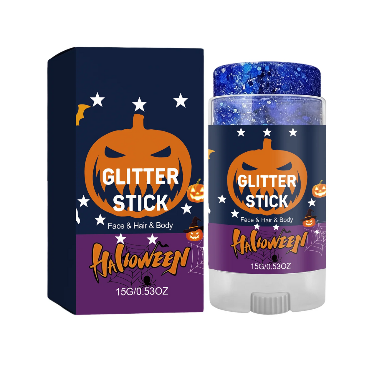 GlitterPop – Błyszczący i uroczysty – brokatowy sztyft na Halloween do twarzy, włosów i ciała