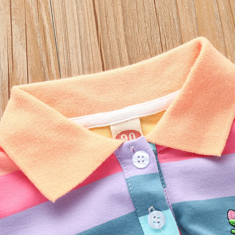 RainbowBabe – Świeża i kolorowa – dziecięca sukienka polo