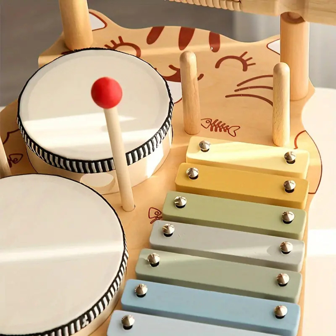 Woods – Muzyczne i edukacyjne – drewniany zestaw perkusyjny dla małych dzieci