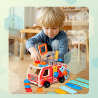 Thumbnail for BuildRescue – Edukacyjne i kreatywne – Drewniany wóz strażacki