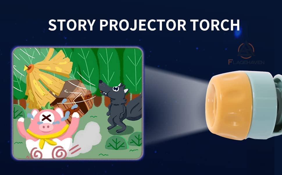 Story Torch™ - Latarka z projektorem - Zabawka ułatwiająca zasypianie