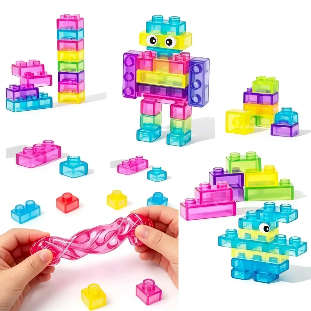 JellyBuild – Miękkie i kreatywne – elastyczne klocki Jelly