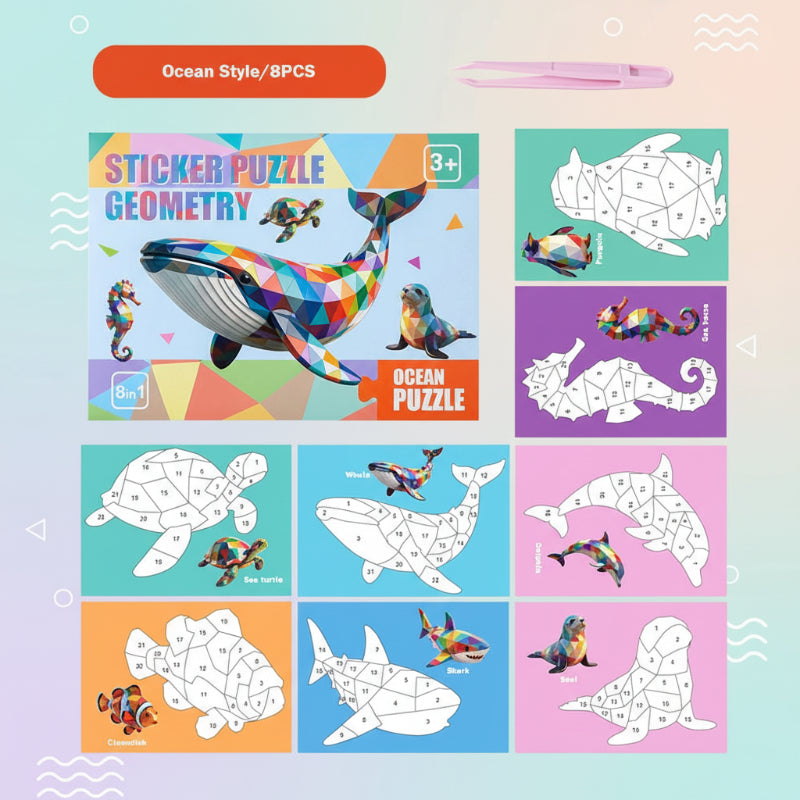 3D Sticker Puzzle – Kreatywne i edukacyjne – geometryczna układanka 3D