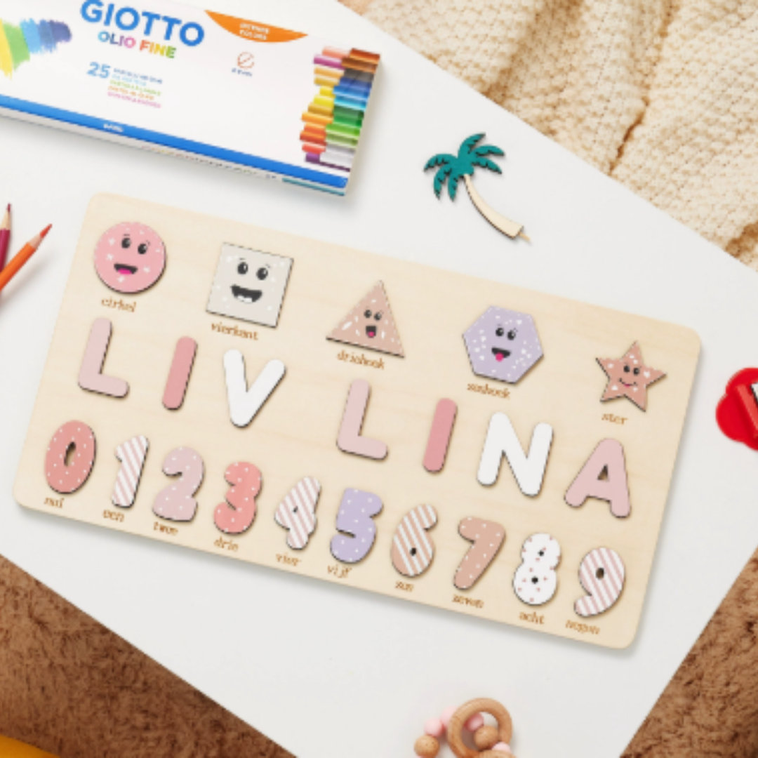 Woods™ - Tabliczka z imieniem - Drewniane literki