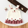 BerryBloom – Urocza i wygodna – sukienka dla dziewczynek z naszywką przedstawiającą truskawkę i króliczka