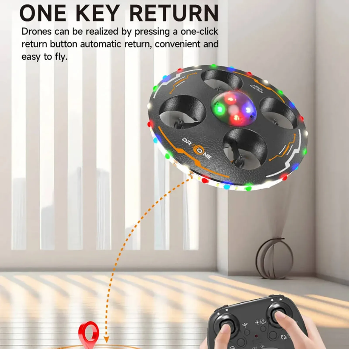 AeroQuest – LED & RC – Latający dron w kształcie UFO