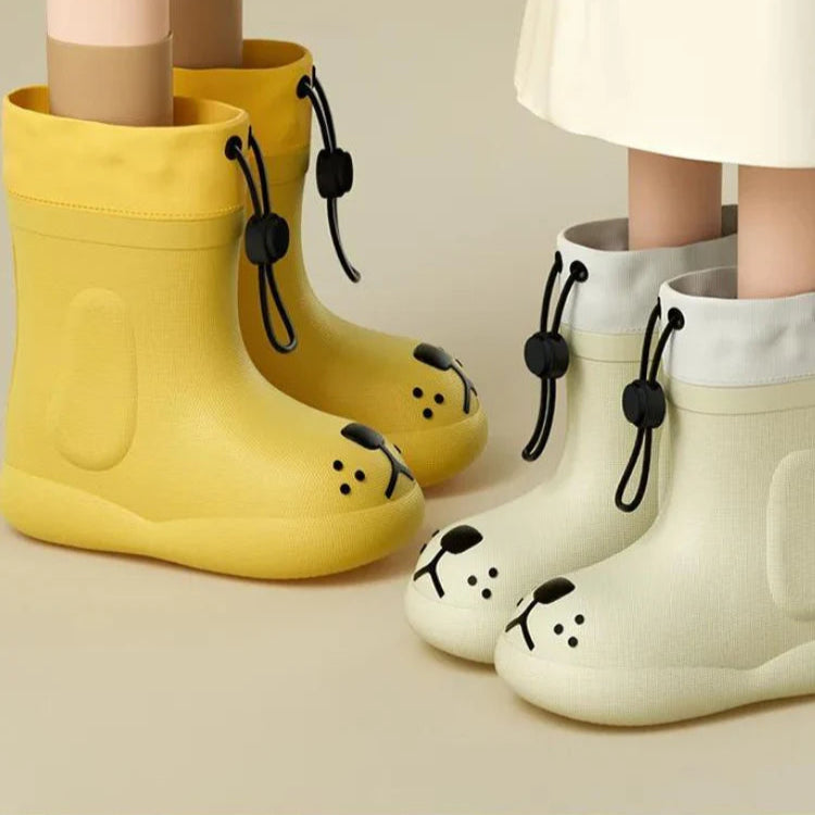 PuddlePaws Kids – Wodoodporne i zabawne - buty przeciwdeszczowe Woof