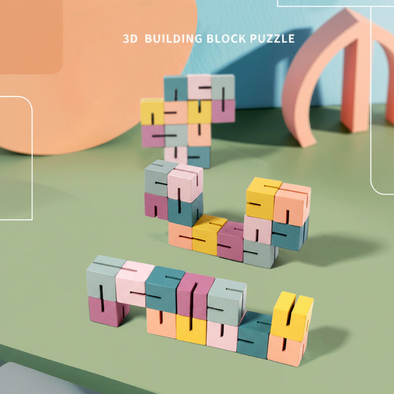 WoodCraft – Wyzwanie i nauka – drewniane klocki 3D do układania puzzli