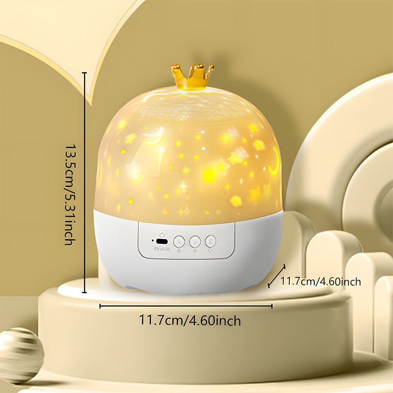 CosmoGlow – Marzycielski i kreatywny – lampka nocna Galaxy Projector z obrotem o 360°