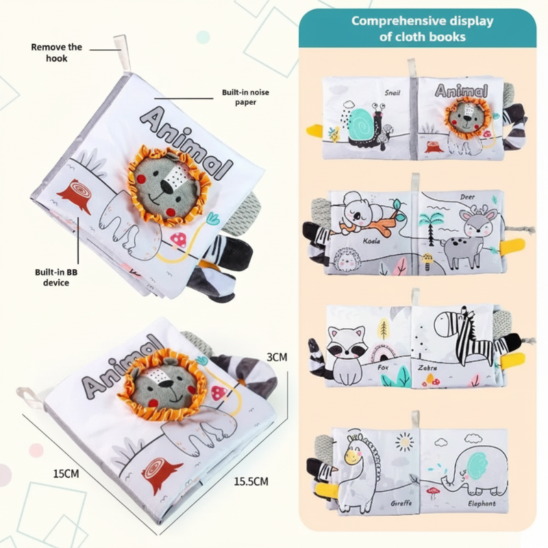 SoftTails – Kolorowe i sensoryczne – książeczka dla niemowląt