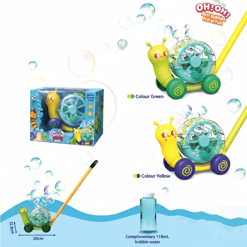 BubbleBuddy – Zabawne i interaktywne – Ślimak z bańkami mydlanymi
