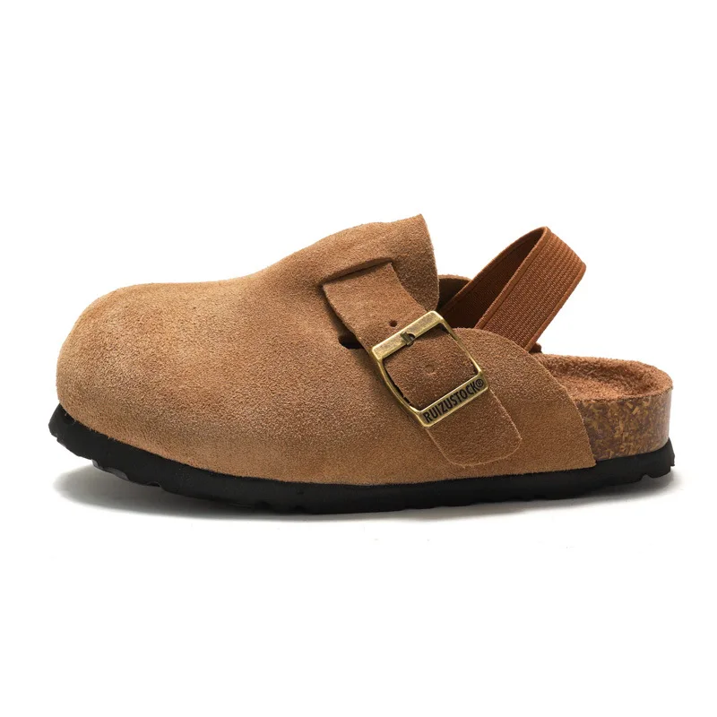 LittleWalk – Wygodne i modne – sandały typu clogs z zamszu