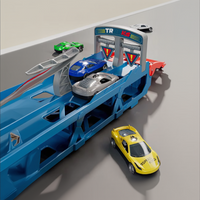 Thumbnail for CarHauler – Zabawowe i pełne przygód – zestaw do zabawy z transporterem samochodów i samochodami wyścigowymi