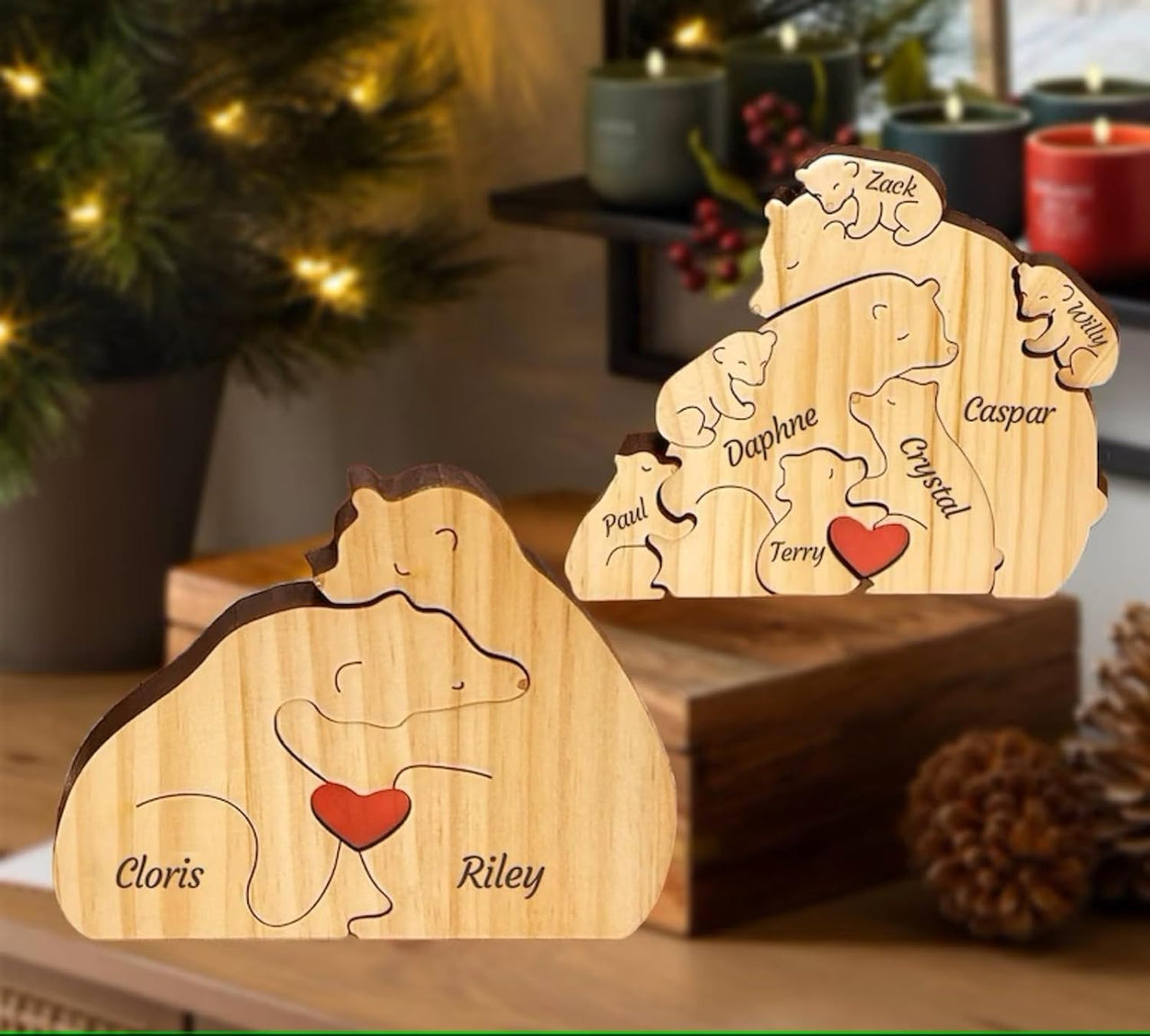 Family Puzzle™ – spersonalizowany prezent na Dzień Matki z rodziną misiów