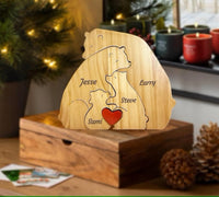 Thumbnail for Family Puzzle™ – spersonalizowany prezent na Dzień Matki z rodziną misiów