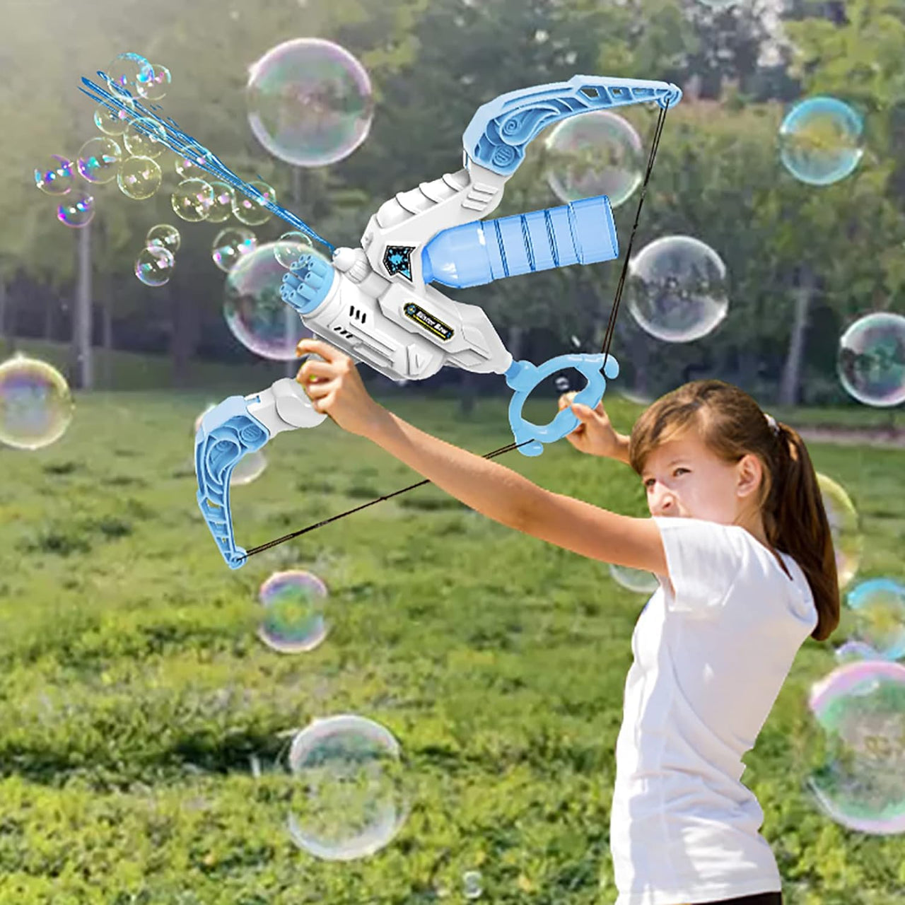 TrendyToys – Aktywny i kreatywny – 2 w 1 łukowa maszyna do baniek mydlanych