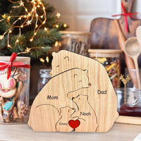 Thumbnail for Family Puzzle™ – spersonalizowany prezent na Dzień Matki z rodziną misiów