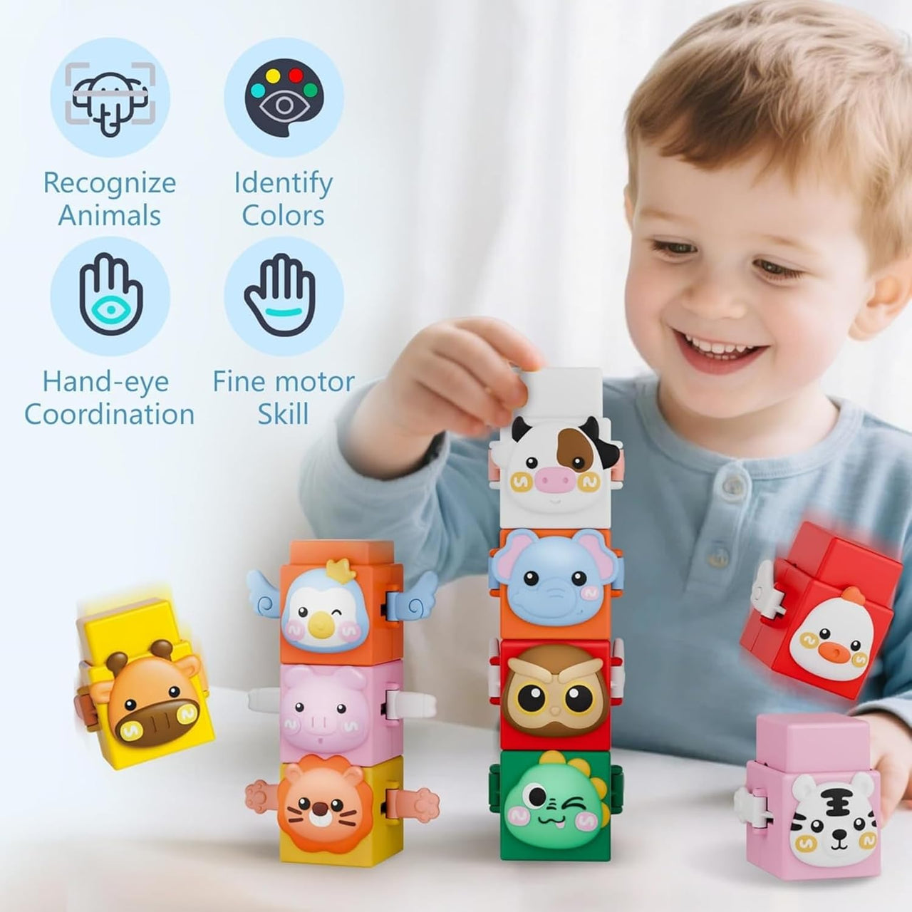 StackAnimals – Zabawne i edukacyjne – zestaw do układania zwierząt