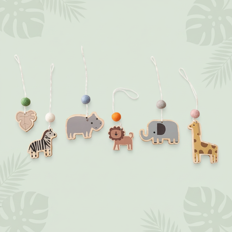 Wooden Baby Rattle Toy – Rozwój zmysłów i bezpieczeństwo – Baby Gym