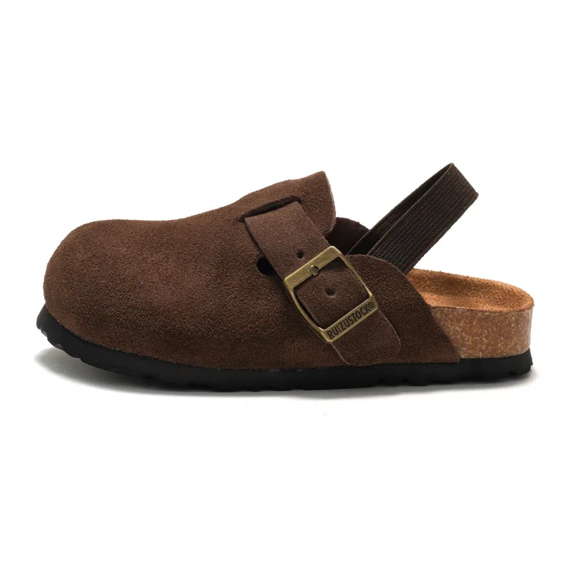 LittleWalk – Wygodne i modne – sandały typu clogs z zamszu