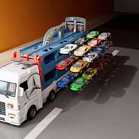 Thumbnail for CarHauler – Zabawowe i pełne przygód – zestaw do zabawy z transporterem samochodów i samochodami wyścigowymi