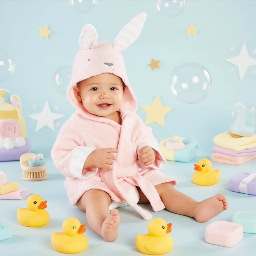 CozyNest – Miękki i chłonny – szlafrok z motywem zwierzęcym