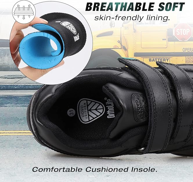 MonoWalk – Lekkie i trwałe - skórzane trampki z paskami na rzepy