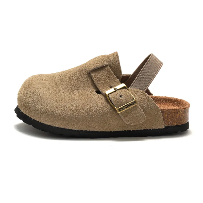 LittleWalk – Wygodne i modne – sandały typu clogs z zamszu