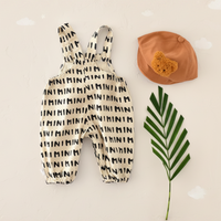 Thumbnail for Striped Overall Romper – Miękkość i wygoda – kombinezon dziecięcy