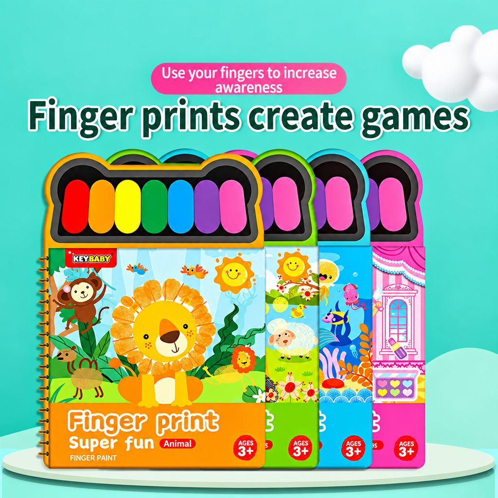 FingerArt – Kreatywnie i kolorowo – książeczka z farbami do malowania palcami dla dzieci