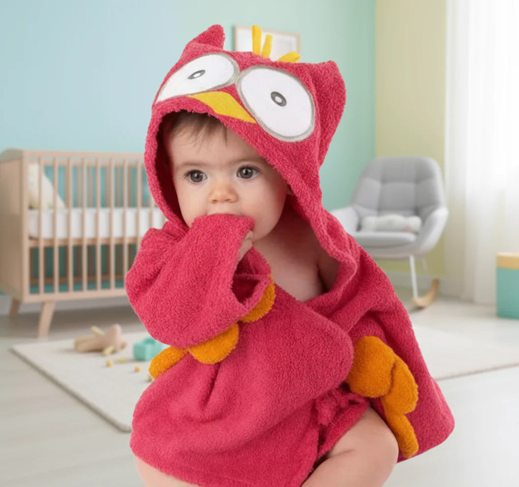 CozyNest – Miękki i chłonny – szlafrok z motywem zwierzęcym