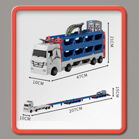 Thumbnail for CarHauler – Zabawowe i pełne przygód – zestaw do zabawy z transporterem samochodów i samochodami wyścigowymi