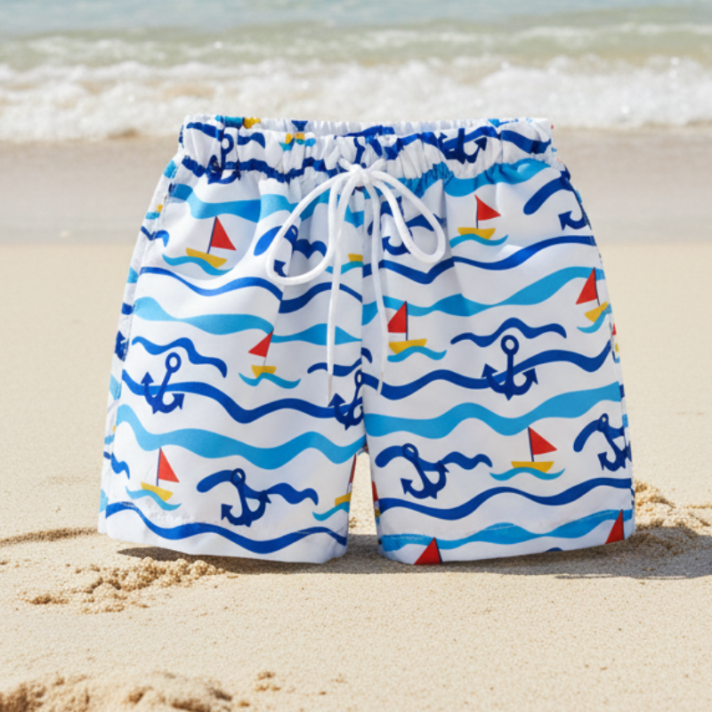 Beach Shorts – Lekkie i zabawne – tropikalne kąpielówki dla dzieci