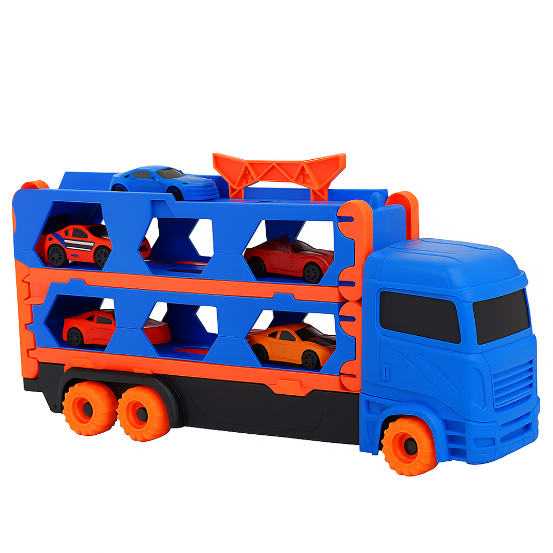 Mega Transporter - Zabawa wyścigowa 9 w 1 - Transformowalna ciężarówka
