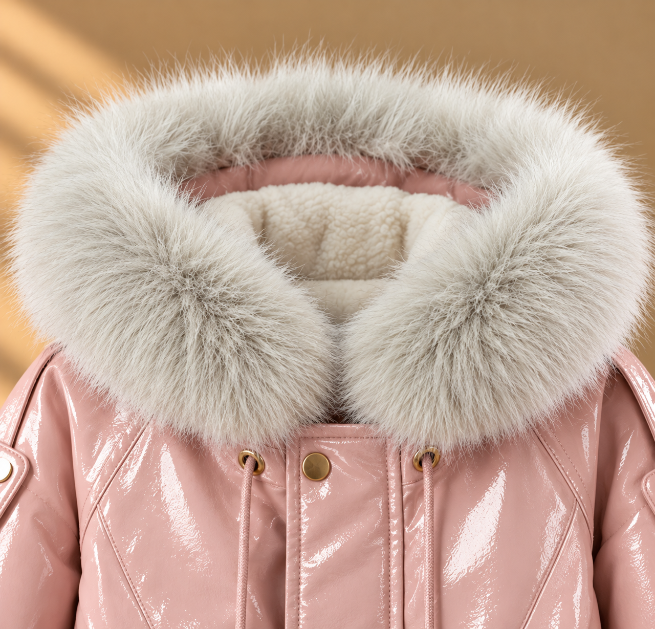 CozyParka – Ciepła i miękka – zimowa kurtka dla dziewczynek z pluszowym kołnierzem