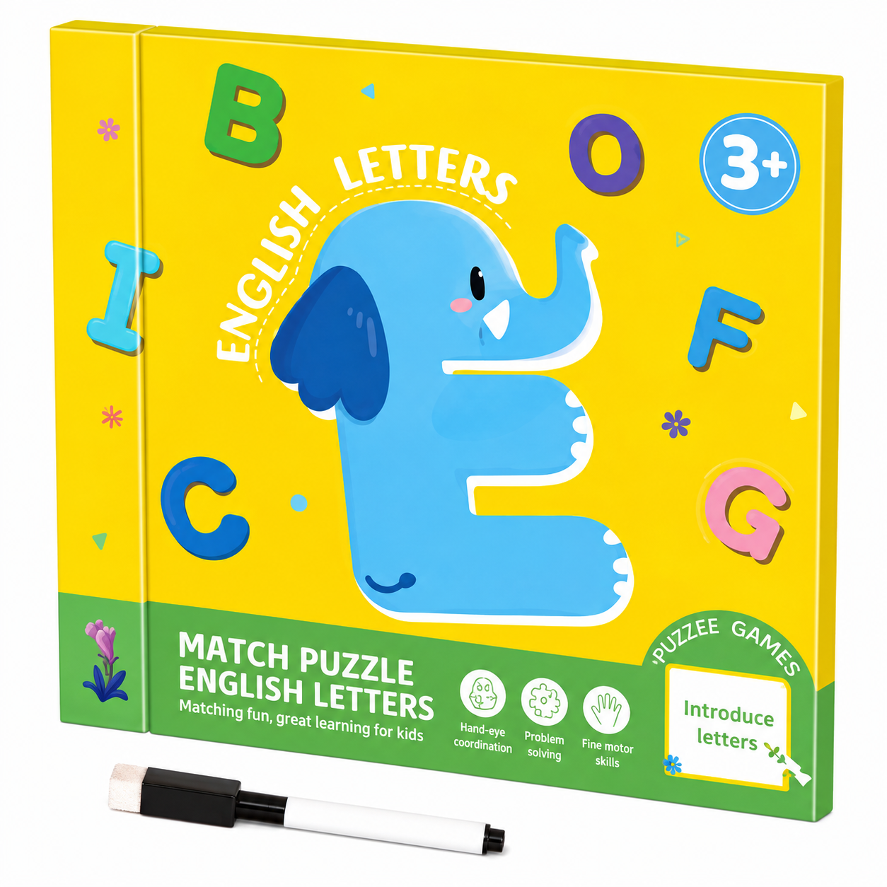 SmartMatch – Zabawa i nauka – magnetyczna książeczka 2 w 1 do rysowania i układania puzzli