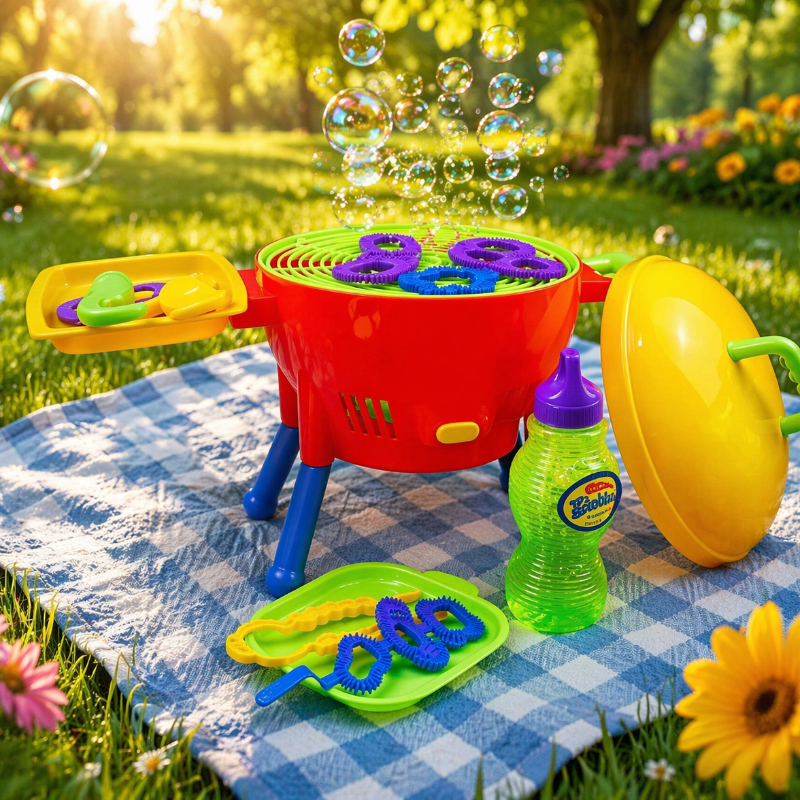 BBQ Bubble Maker – Zabawne i interaktywne – BBQ z dmuchaniem baniek mydlanych
